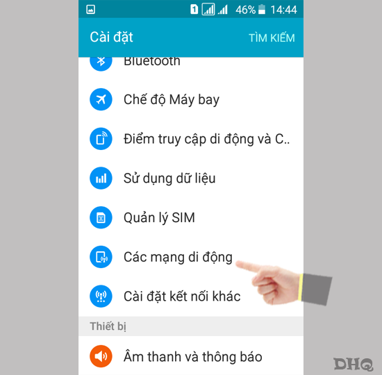 Chọn các mạng di động